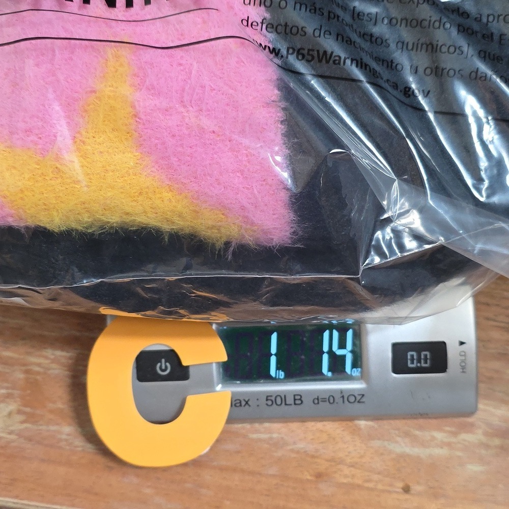 POL Star Sweater Medium Pink Mustard Oversized Y2K Statement Knit - Picture 17 of 17